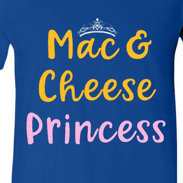 Mac and Cheese Princess Tiara Mac & Cheese Lover Gift V-Neck T-Shirt