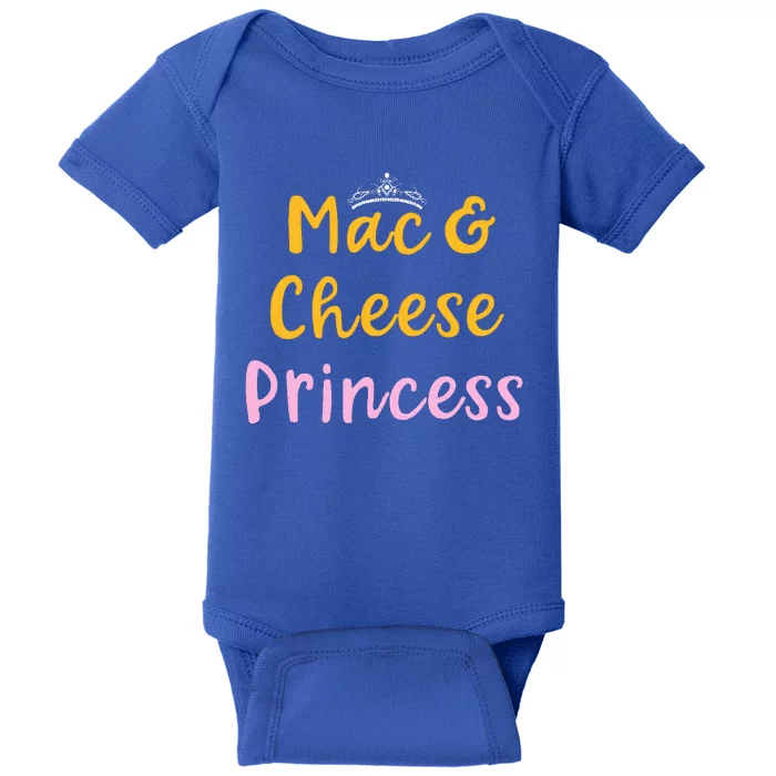 Mac and Cheese Princess Tiara Mac & Cheese Lover Gift Baby Bodysuit