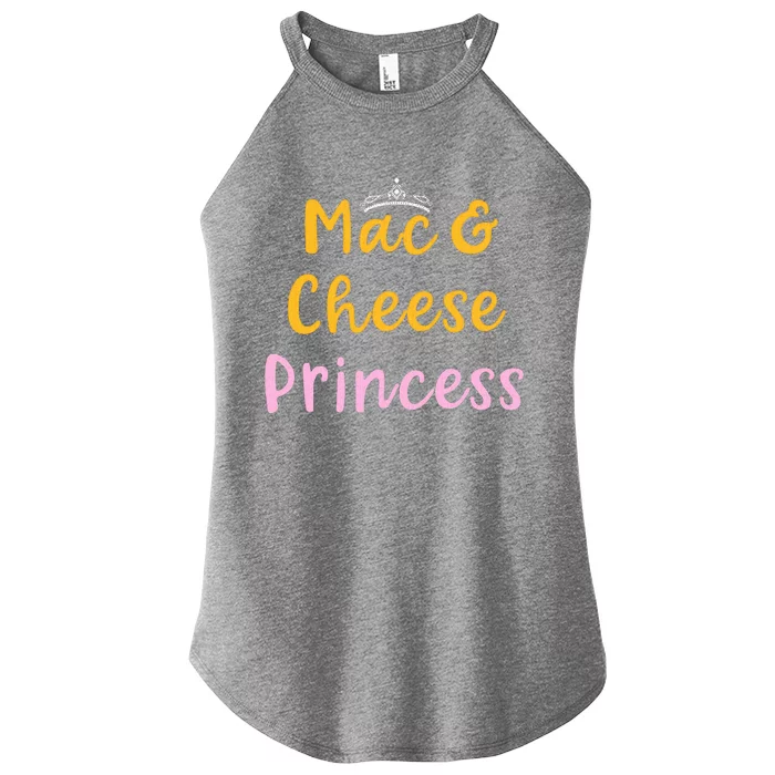 Mac and Cheese Princess Tiara Mac & Cheese Lover Gift Women’s Perfect Tri Rocker Tank