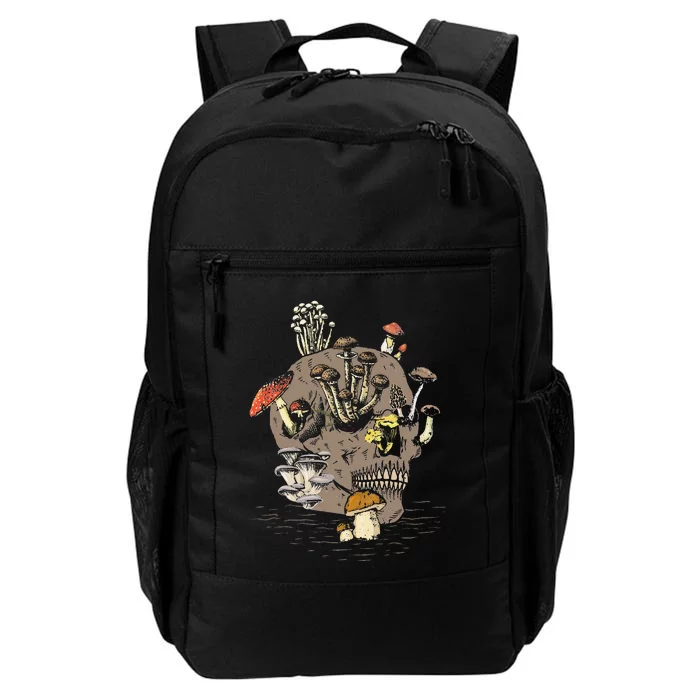 Mushroom Art Clothing Mushroom Collector Skull Graphic Daily Commute Backpack