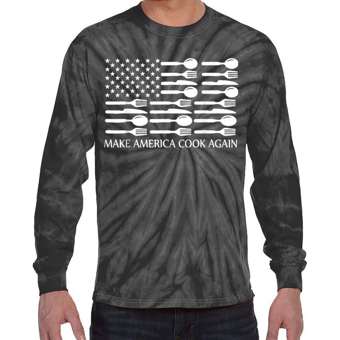 Make America Cook Again Cooking Chef Tie-Dye Long Sleeve Shirt