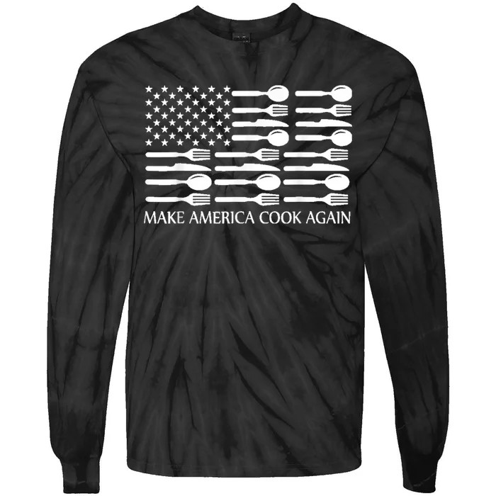 Make America Cook Again Cooking Chef Tie-Dye Long Sleeve Shirt