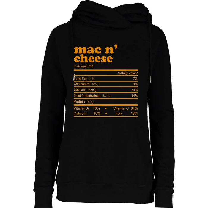 Mac And Cheese Nutrition Facts 2021 Thanksgiving Nutrition Womens Funnel Neck Pullover Hood