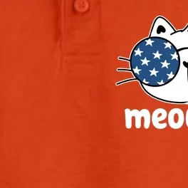 Meowica America Cat Cute Dry Zone Grid Performance Polo