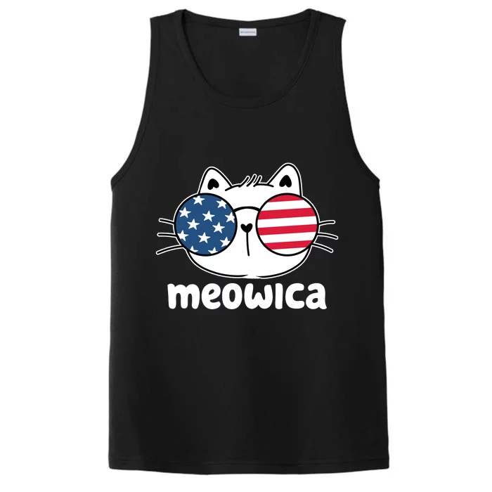 Meowica America Cat Cute Performance Tank