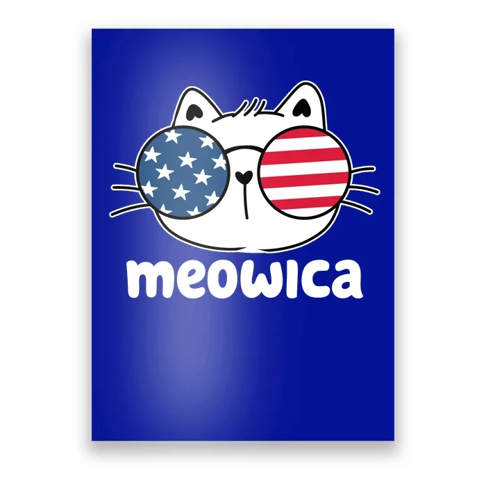 Meowica America Cat Cute Poster