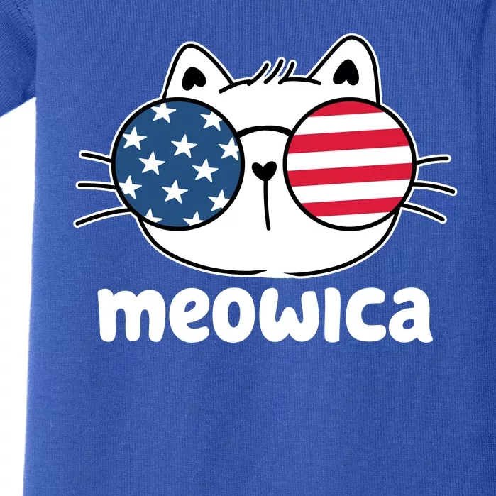 Meowica America Cat Cute Baby Bodysuit