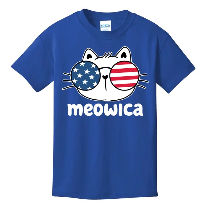 Meowica America Cat Cute Kids T-Shirt