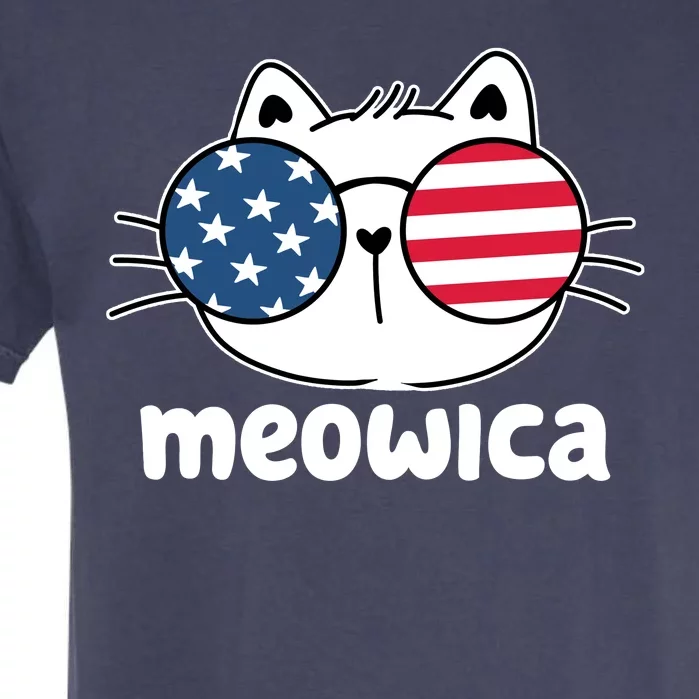 Meowica America Cat Cute Garment-Dyed Heavyweight T-Shirt