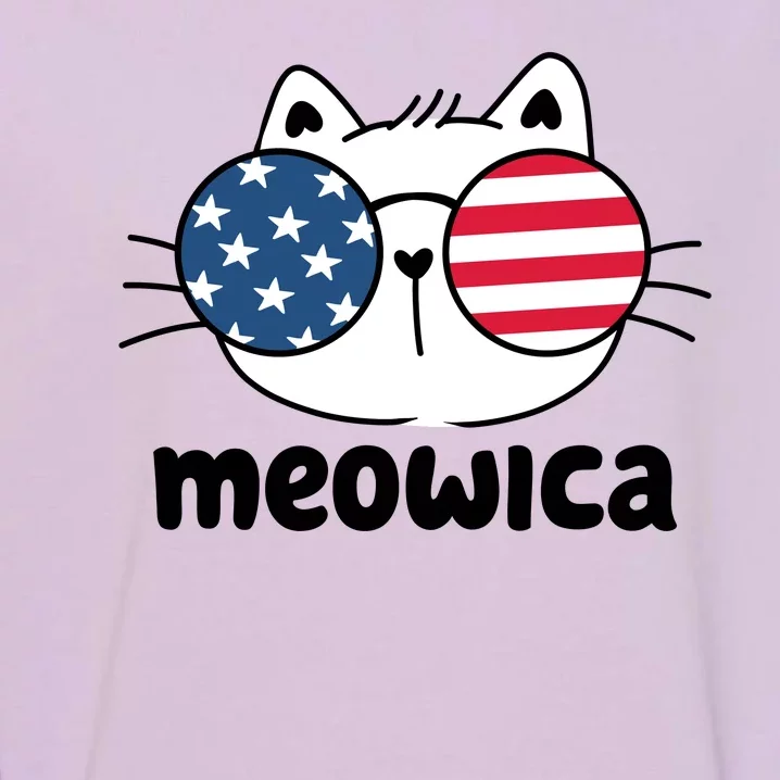 Meowica America Cat Cute Garment-Dyed Sweatshirt