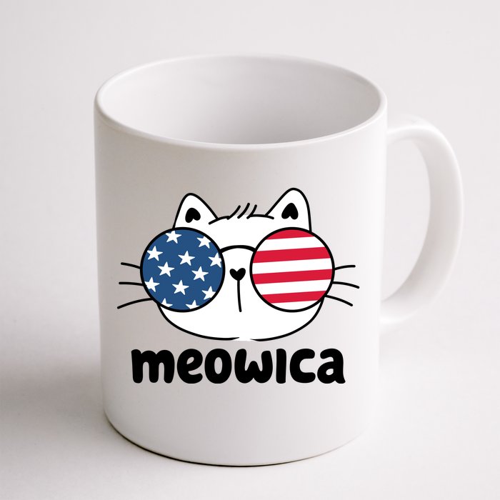 Meowica America Cat Cute Front & Back Coffee Mug