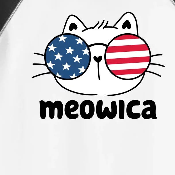 Meowica America Cat Cute Toddler Fine Jersey T-Shirt