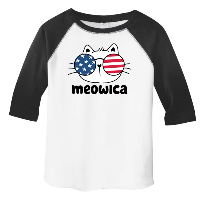 Meowica America Cat Cute Toddler Fine Jersey T-Shirt