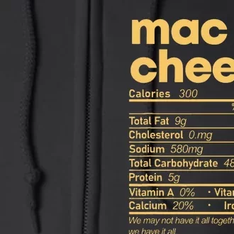 Mac And Cheese Nutrition Thanksgiving Mac N Cheese Full Zip Hoodie