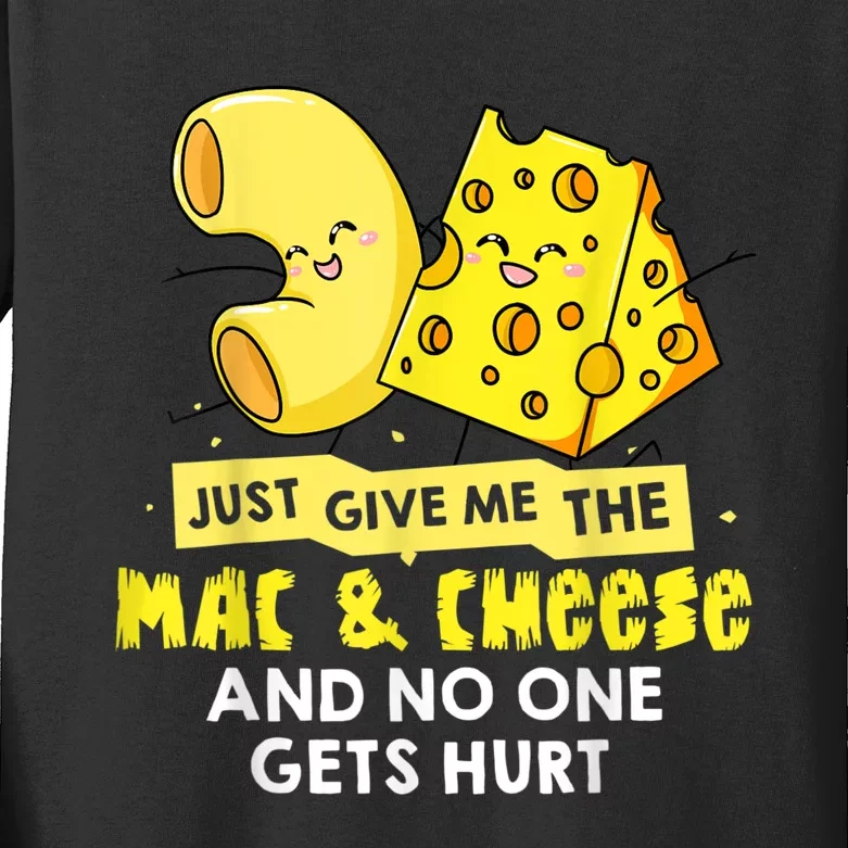 Mac And Cheese Macaroni Cheesy Noodle Kids Long Sleeve Shirt