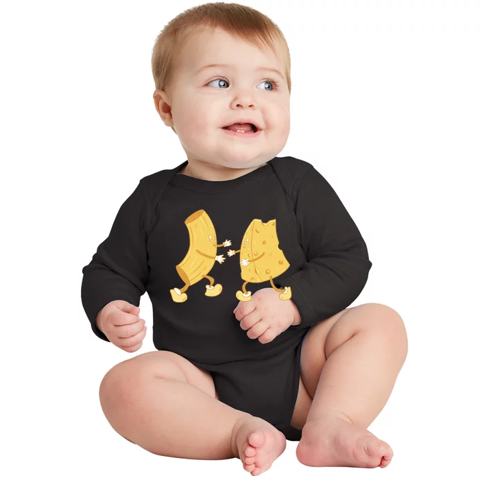 Mac And Cheese Funny Cute Baby Long Sleeve Bodysuit