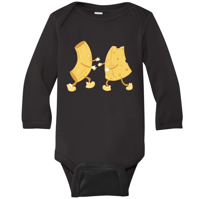 Mac And Cheese Funny Cute Baby Long Sleeve Bodysuit