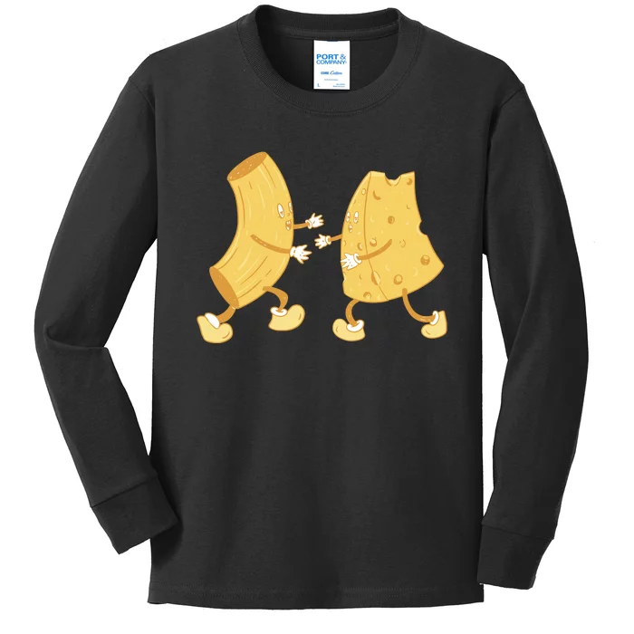 Mac And Cheese Funny Cute Kids Long Sleeve Shirt