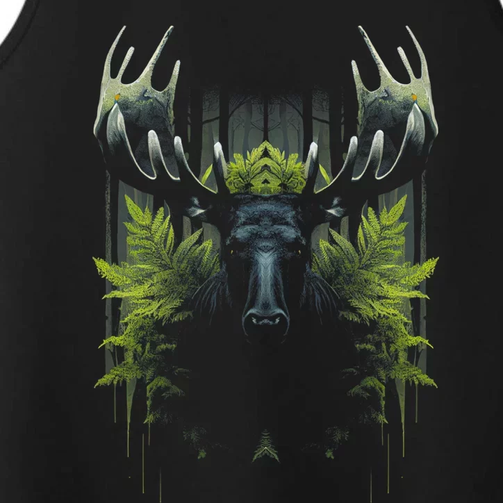 Moose Animal Cute Moose Canadian Moose Performance Tank