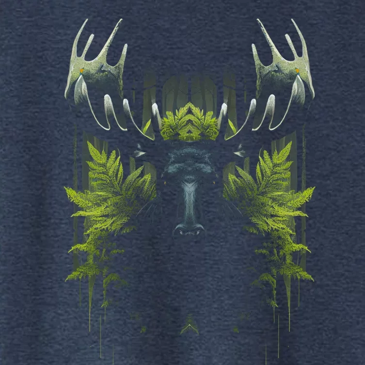 Moose Animal Cute Moose Canadian Moose Women's Crop Top Tee