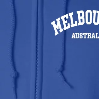 Melbourne Australia City Funny Gift Full Zip Hoodie