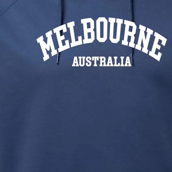 Melbourne Australia City Funny Gift Performance Fleece Hoodie