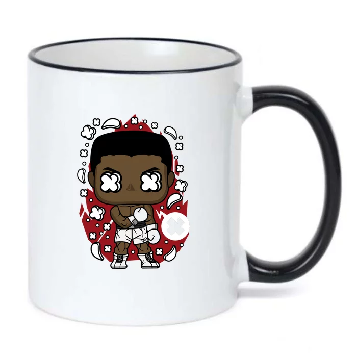 Muhamad Ali Cute Illustration Black Color Changing Mug