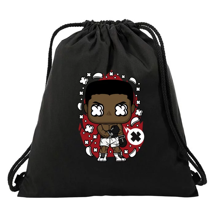 Muhamad Ali Cute Illustration Drawstring Bag