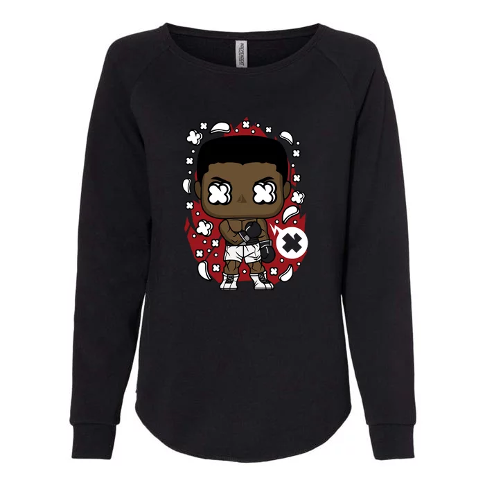 Muhamad Ali Cute Illustration Womens California Wash Sweatshirt