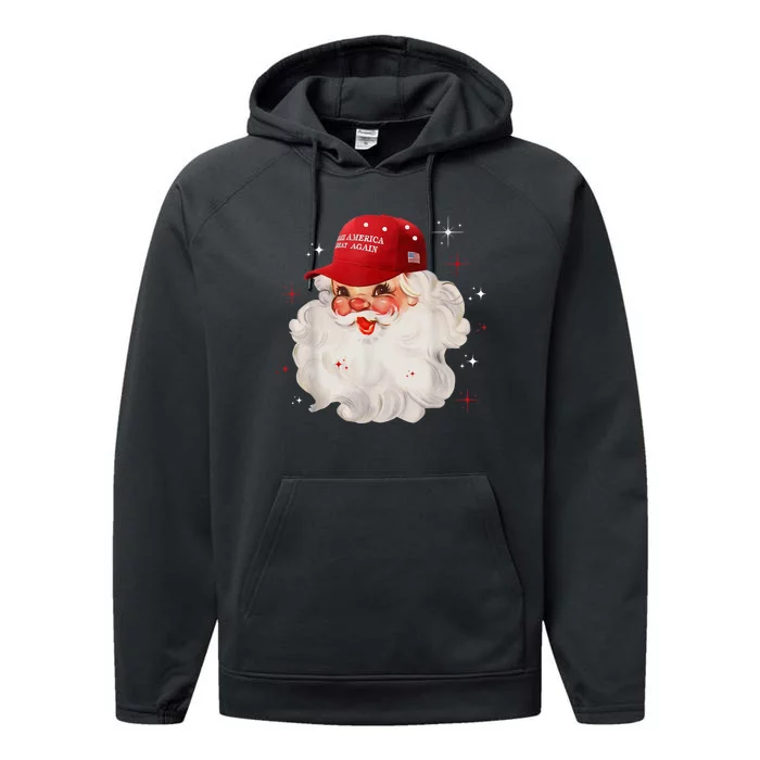 Make A Christmas Great Again Xmas Trump Maga Pajamas Santa Performance Fleece Hoodie