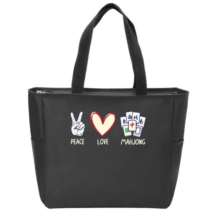 Mahjong Art Chinese Mah Jongg Game Lover Zip Tote Bag