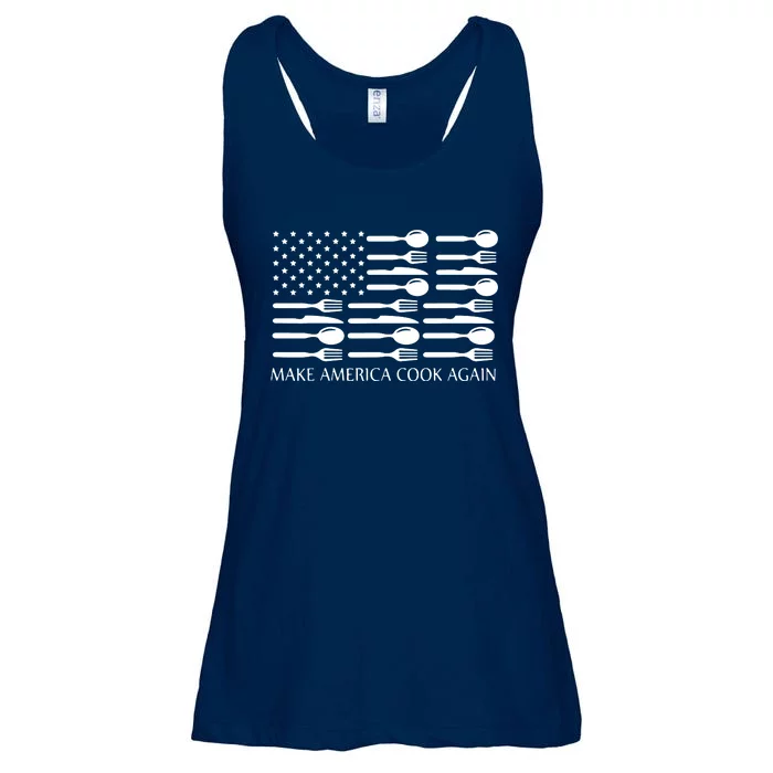 Make America Cook Again Cooking Chef Ladies Essential Flowy Tank