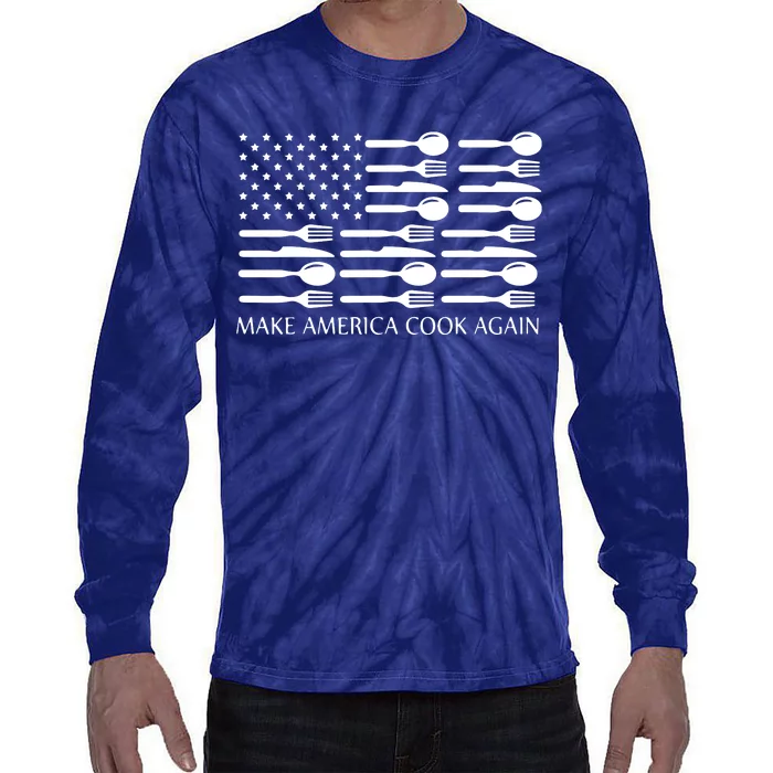 Make America Cook Again Cooking Chef Tie-Dye Long Sleeve Shirt