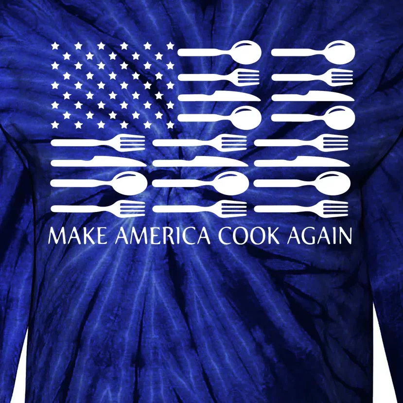 Make America Cook Again Cooking Chef Tie-Dye Long Sleeve Shirt