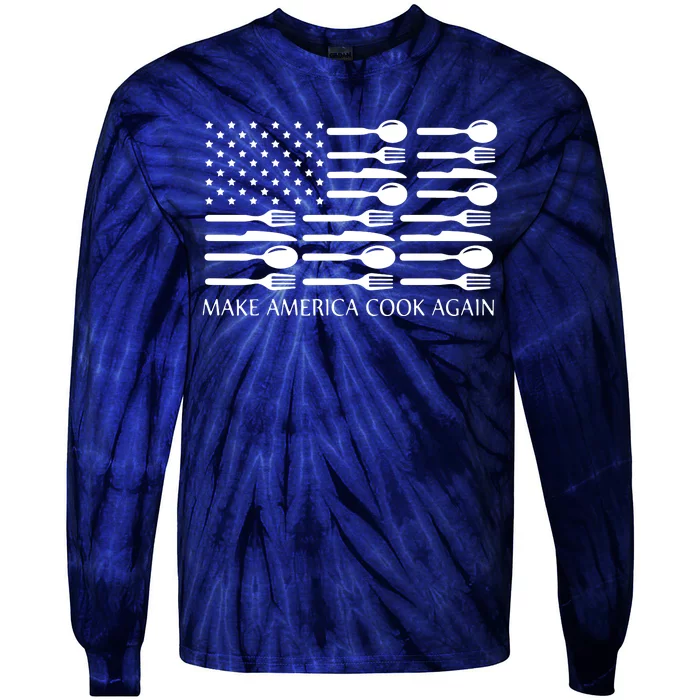 Make America Cook Again Cooking Chef Tie-Dye Long Sleeve Shirt