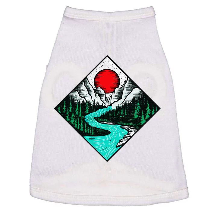 Mountains Are Calling River Wilderness Forest Adventure Doggie Tank