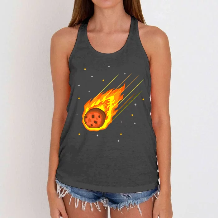 Meteorite Asteroid Comet Meteor Shower Universe Meteors Women's Knotted Racerback Tank