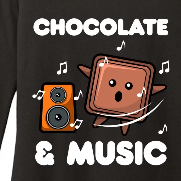 Music And Chocolate Hobby Musician Chocolate Lover Meaningful Gift Womens CVC Long Sleeve Shirt