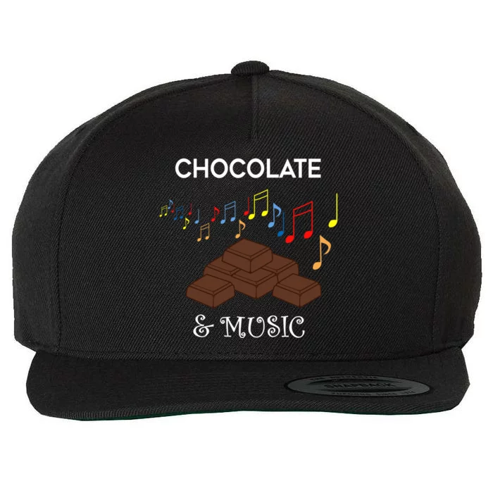 Musician And Chocolate Fan Music Notes Chocolatier Gift Wool Snapback Cap