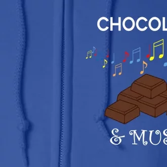 Musician And Chocolate Fan Music Notes Chocolatier Gift Full Zip Hoodie