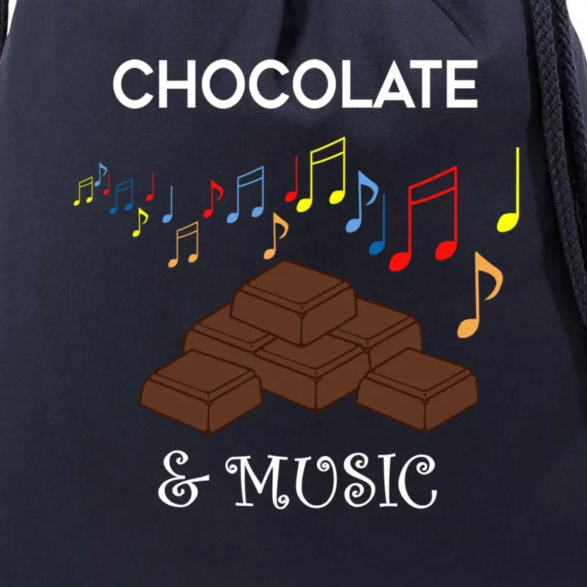 Musician And Chocolate Fan Music Notes Chocolatier Gift Drawstring Bag