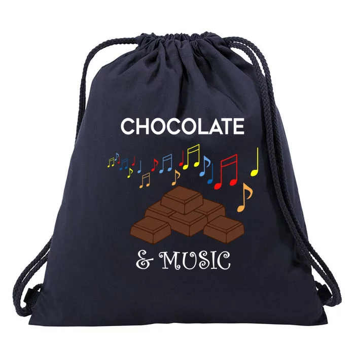 Musician And Chocolate Fan Music Notes Chocolatier Gift Drawstring Bag