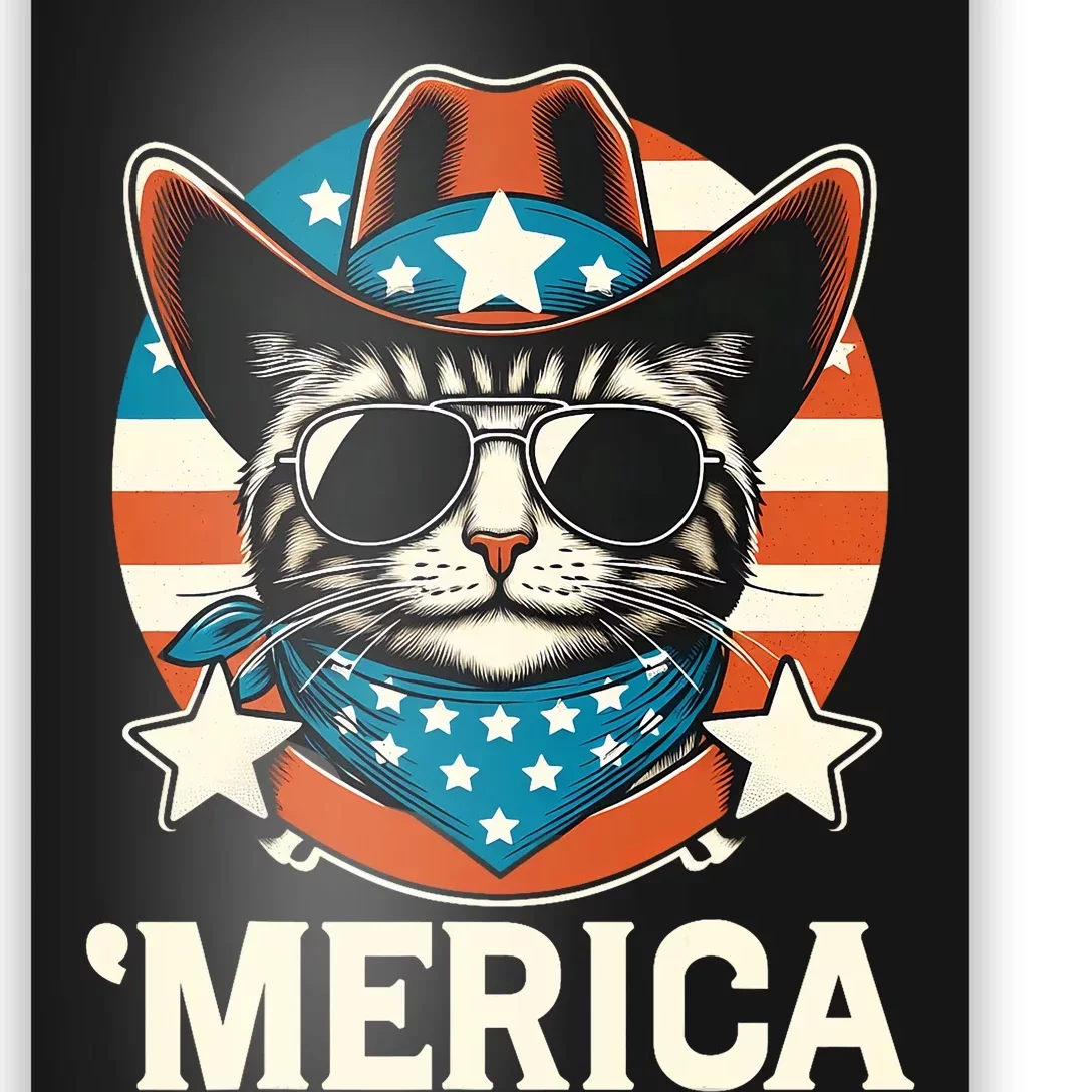 Merica American Cat Sunglasses Patriotic 4th Of July Poster