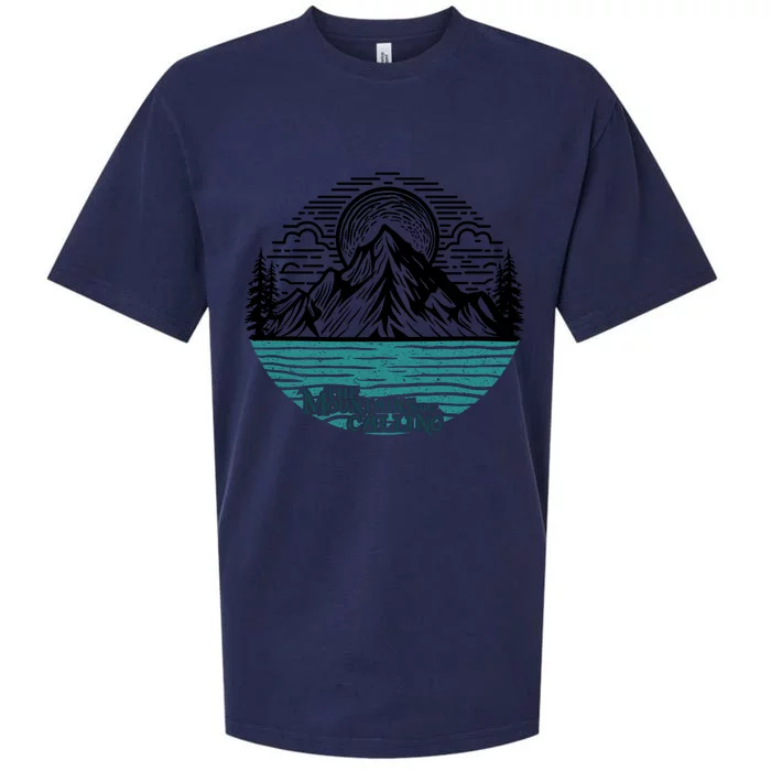 Mountains Are Calling Outdoor Adventure Graphic Sueded Cloud Jersey T-Shirt