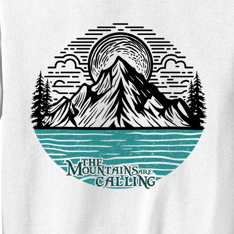 Mountains Are Calling Outdoor Adventure Graphic Sweatshirt