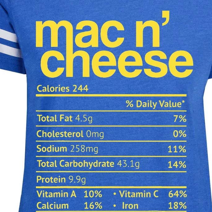 Mac And Cheese Nutrition Funny Thanksgiving Mac N Cheese Enza Ladies Jersey Football T-Shirt