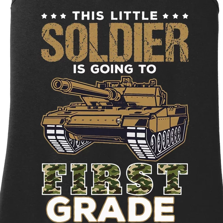 Military Army Camo Tanks First Grade Back To School Ladies Essential Tank