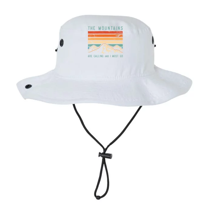 Mountains Are Calling And I Must Go Retro Vintage 80s Mountain Gift Legacy Cool Fit Booney Bucket Hat