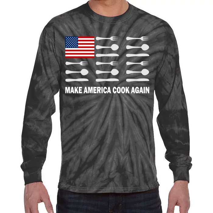 Make America Cook Again Kitchen Food Tie-Dye Long Sleeve Shirt