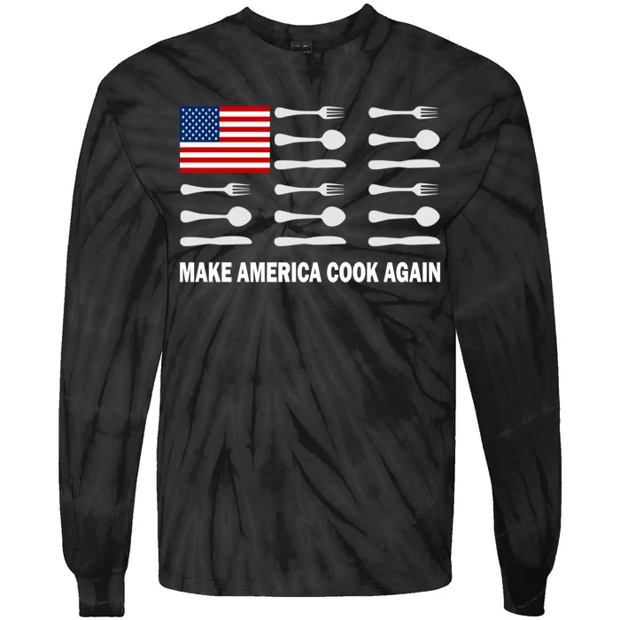 Make America Cook Again Kitchen Food Tie-Dye Long Sleeve Shirt